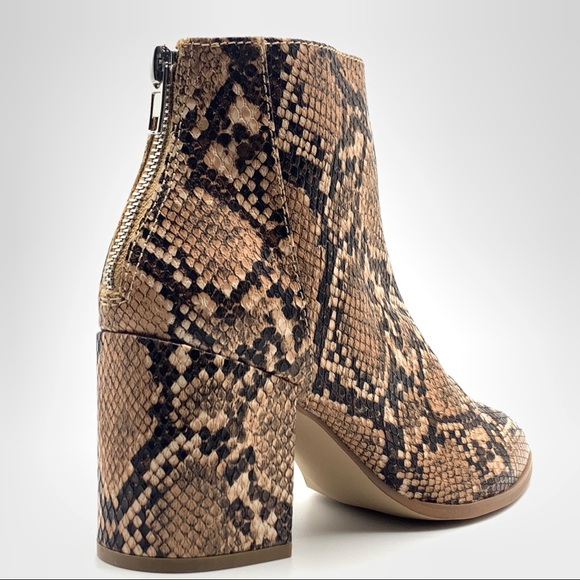 MAXSOLD Steve Madden Julianne Snake Print Block Heel Women's Boot - Picture 7 of 15